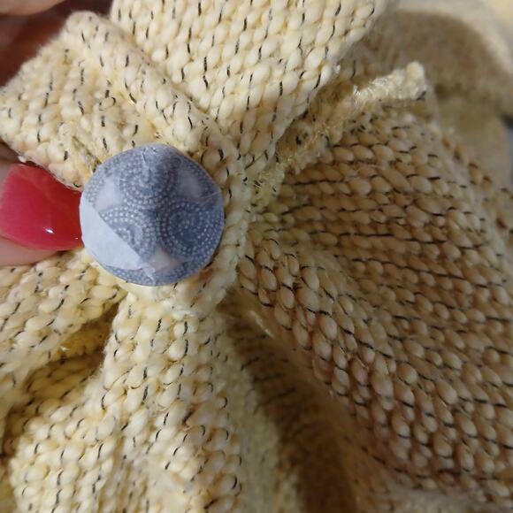 Soft Surroundings Sweater Womens Small Yellow Cowl Neck Breakwater Tunic 2A793 - Picture 6 of 10